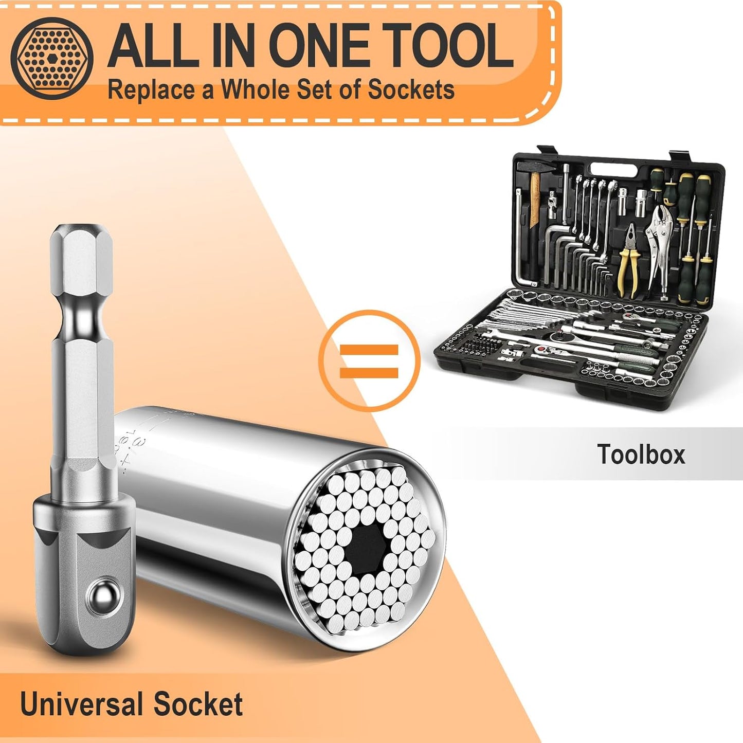 Universal Socket Tool with Drill Adapter