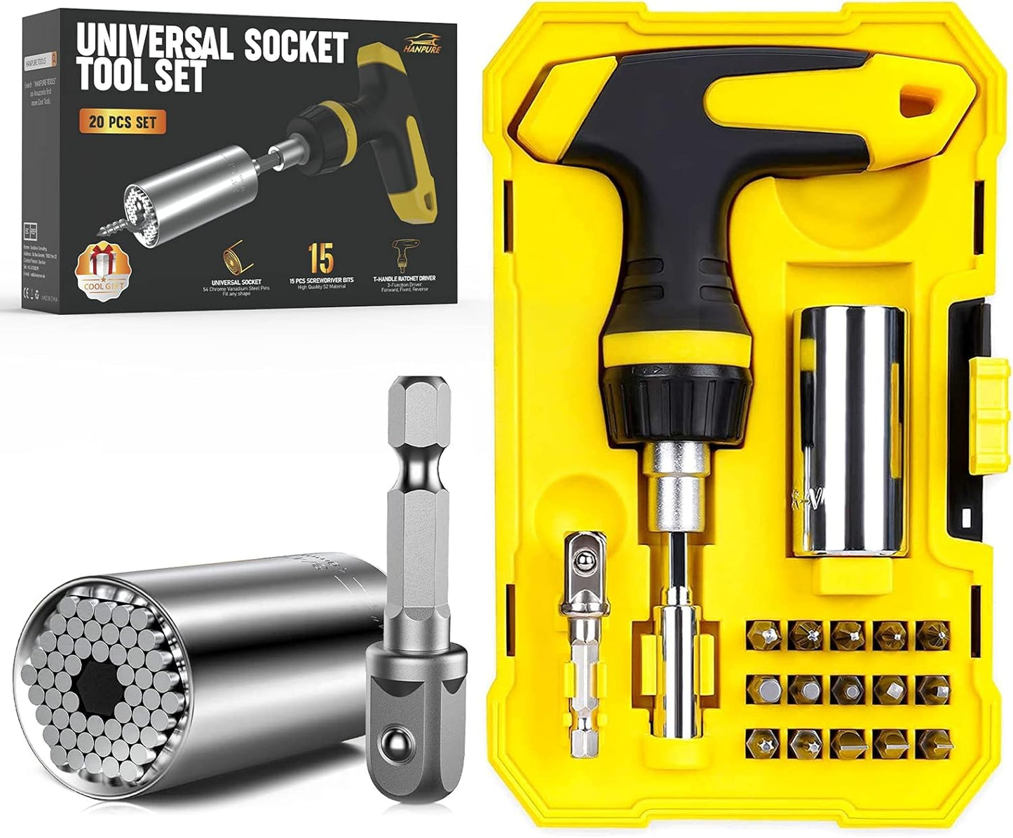 Universal Socket Tool with Drill Adapter