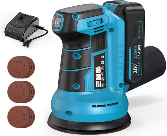 20V Cordless Orbital Palm Sander with Dust Collector